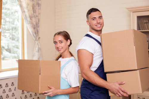 Packed home contents ready for moving day in Crystal Palace