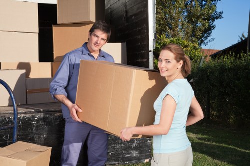 Local removals vehicle loading household items near Crystal Palace