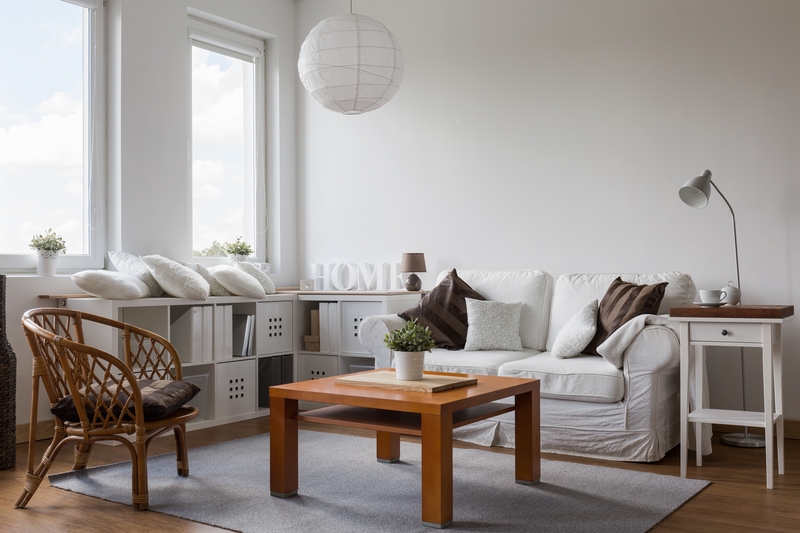 Packed moving boxes and furniture protection for a home move